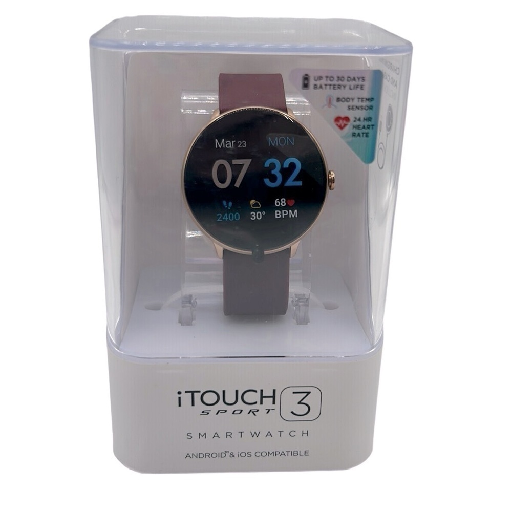 iTouch Sport 3 Smartwatch Brown Strap New with tags!